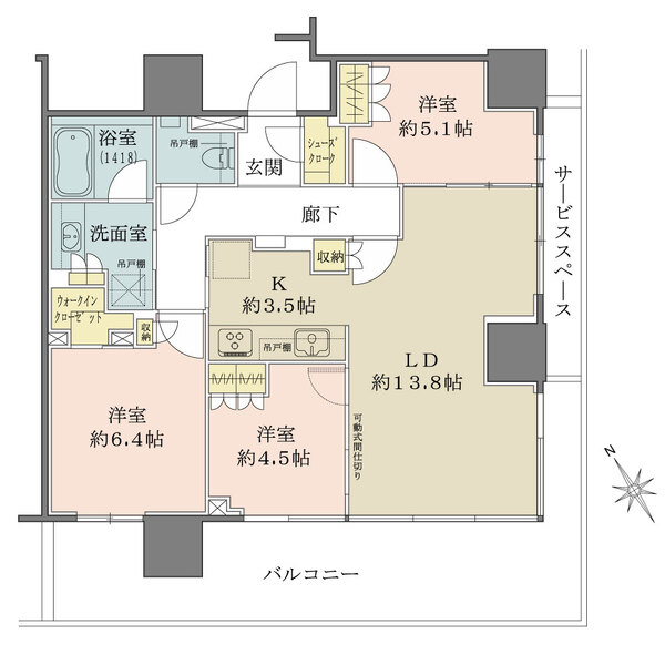 ウェリスタワー愛宕虎ノ門の間取図