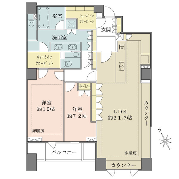 麻布台パークハウスの間取図