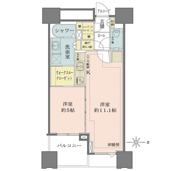 ドゥ・トゥールの間取図