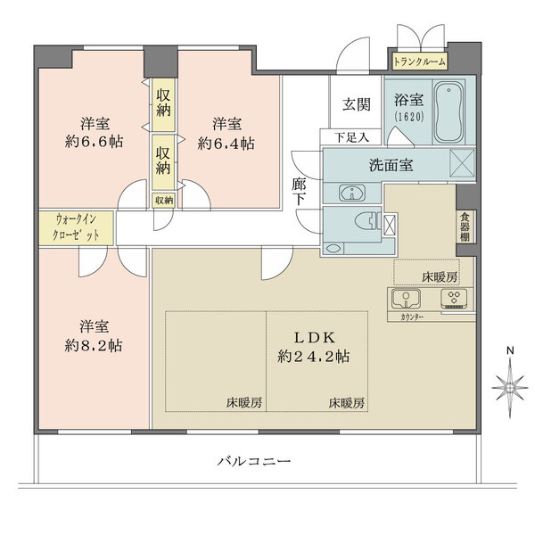 石神井公園ピアレスの間取図