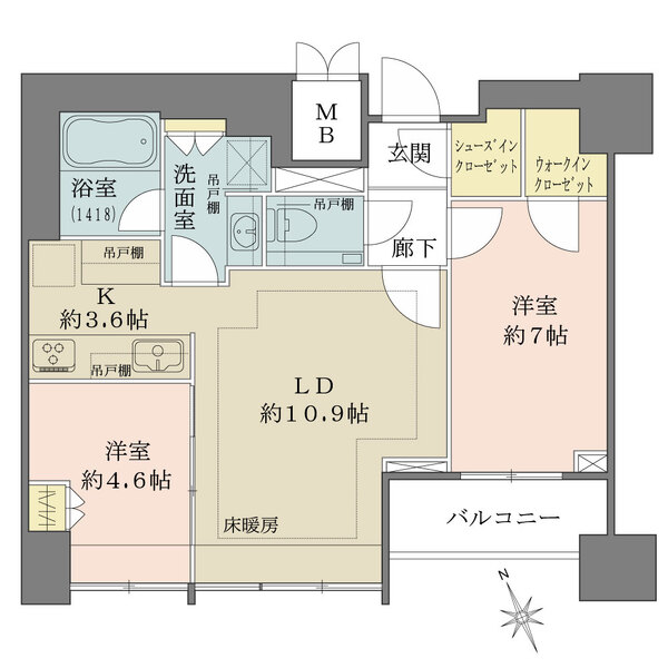 グランスイート麻布台ヒルトップタワーの間取図