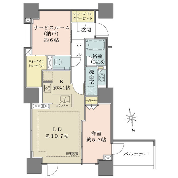 シティタワー白金の間取図