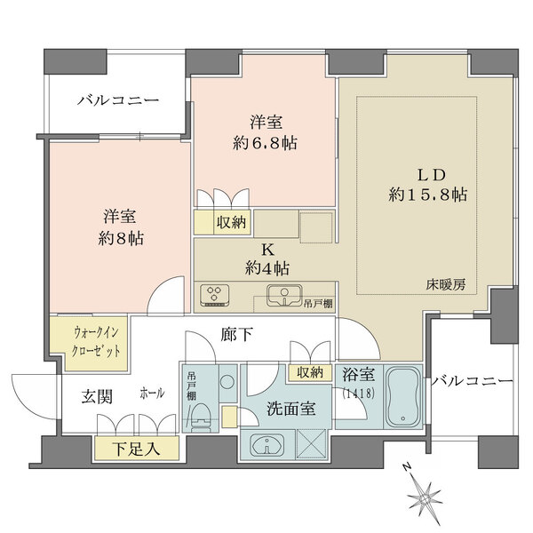 虎ノ門タワーズレジデンスの間取図