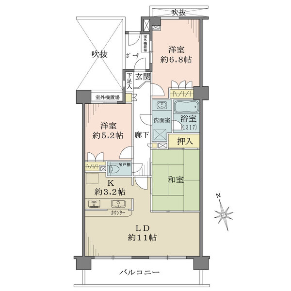 藤和シティホームズ志村城山の間取図