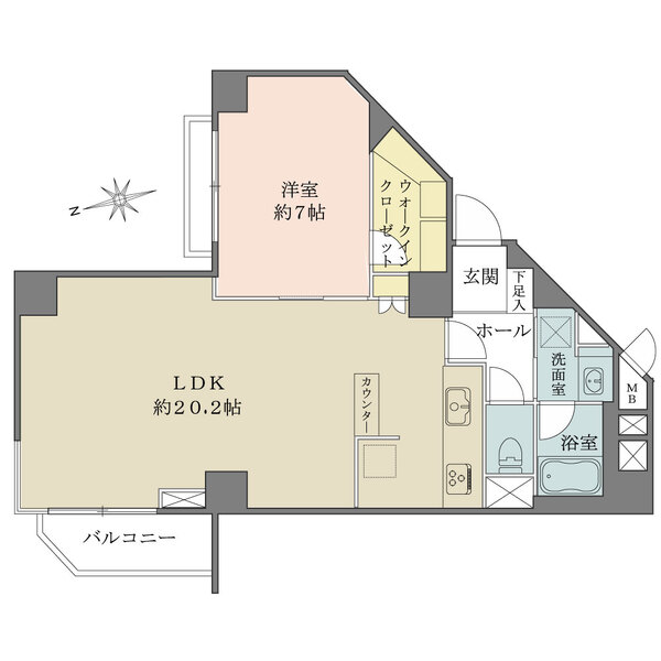 チュリス氷川坂の間取図