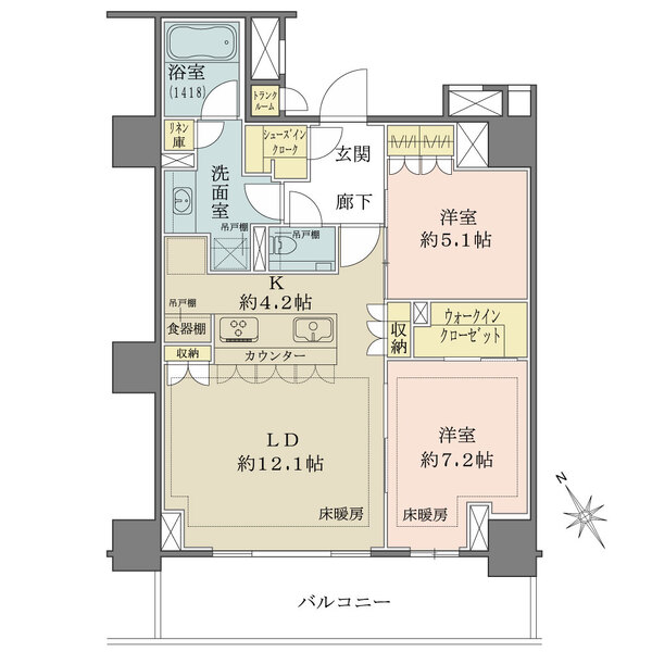 ブランズ白金台五丁目の間取図