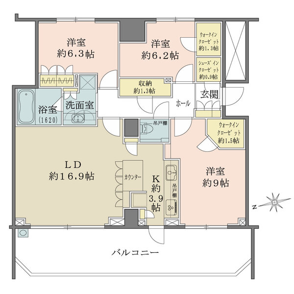 ブランズ麻布狸穴町の間取図