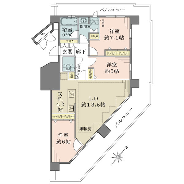 横浜シティタワー馬車道の間取図