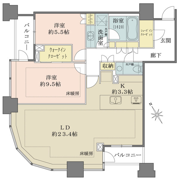 パークコート虎ノ門愛宕タワーの間取図