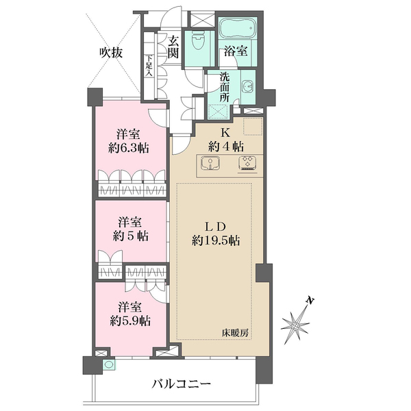 グランドメゾンThe山手249の間取図