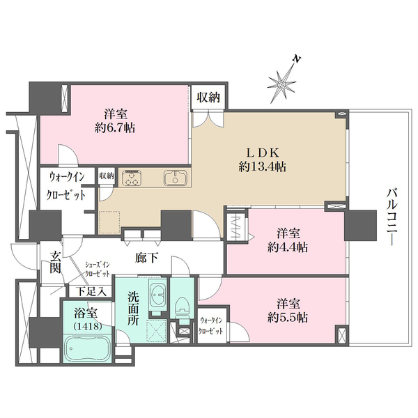 ザ・ヨコハマタワーズ　タワーウエストの間取図