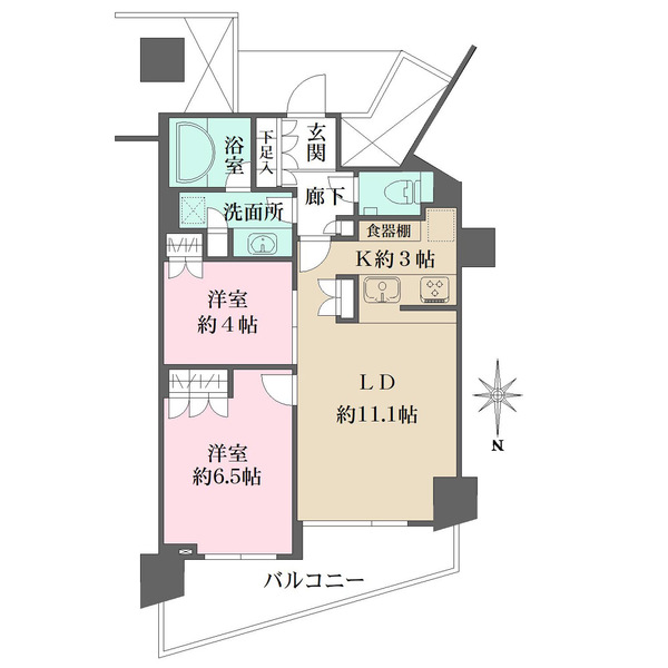 みなとみらいミッドスクエア　ザ・タワーレジデンスの間取図