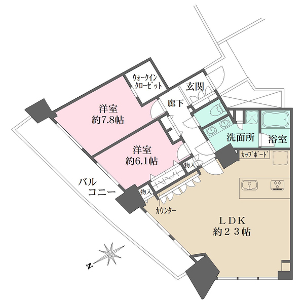 みなとみらいミッドスクエア　ザ・タワーレジデンスの間取図