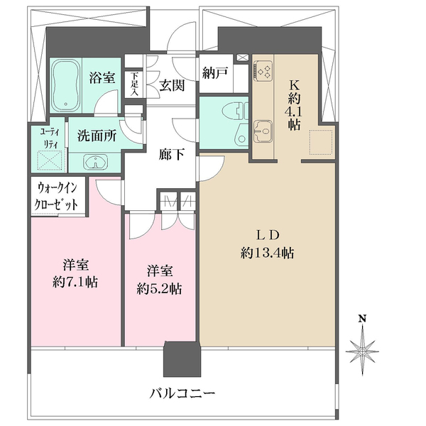 M.M.TOWERS　the　Southの間取図