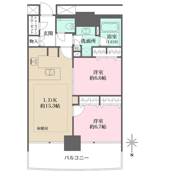 M.M.TOWERS FORESIS L棟の間取図