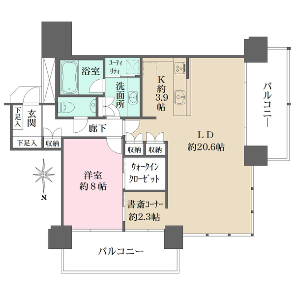 M.M.TOWERS　the　Eastの間取図