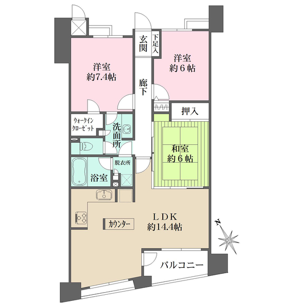 リシェ横浜山下公園の間取図