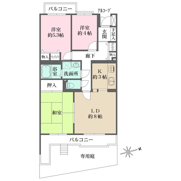 ユアサハイム鵠沼神明の間取図