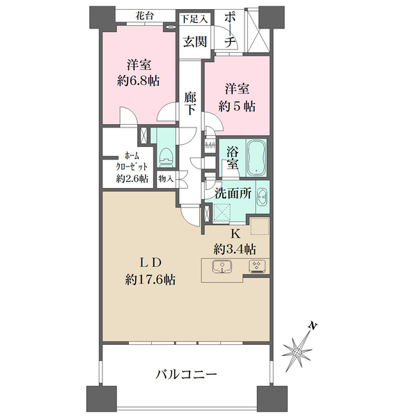 コットンハーバータワーズベイイーストの間取図