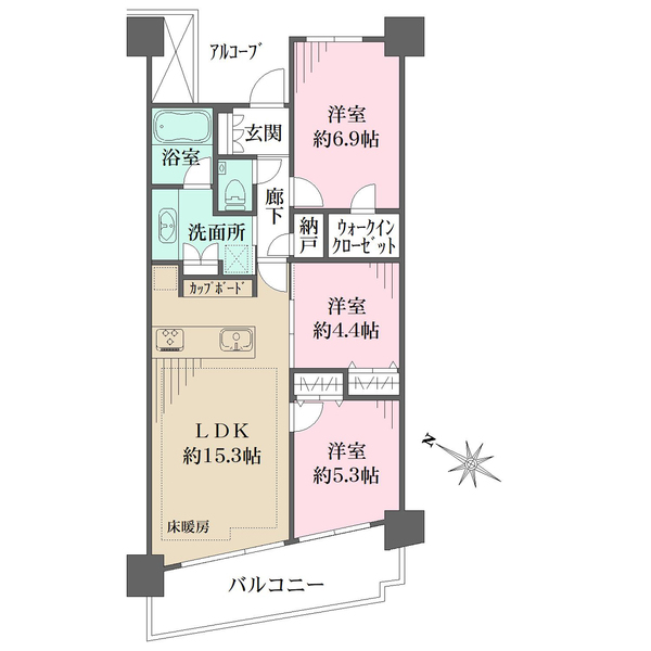みなとみらいミッドスクエア　ザ・タワーレジデンスの間取図