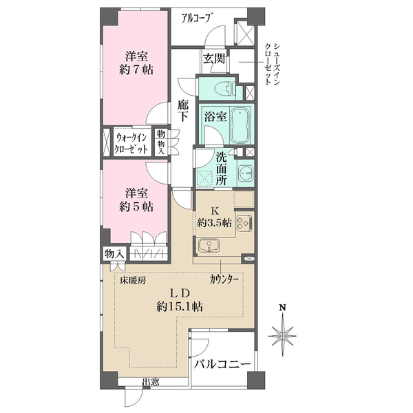 グランスイート横濱山手の間取図
