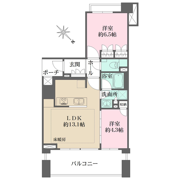 横濱紅葉坂レジデンス参番館の間取図