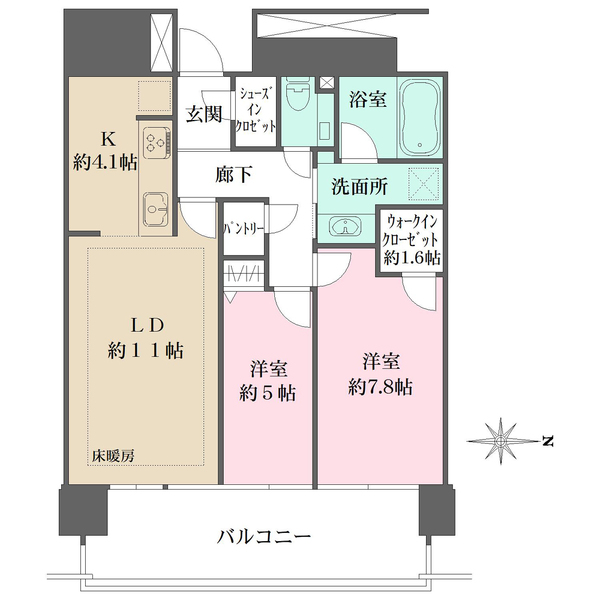 M.M.TOWERS　the　Southの間取図