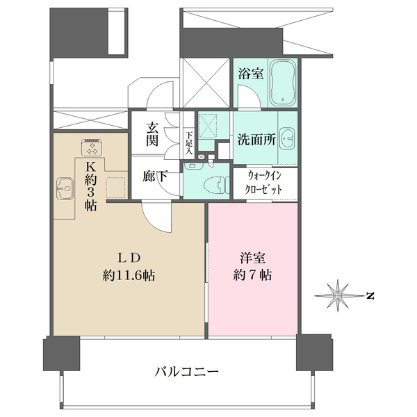 M.M.TOWERS　the　Southの間取図
