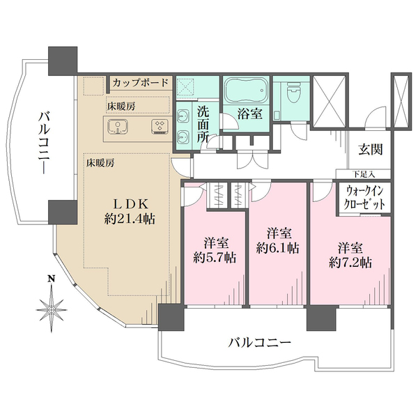 M.M.TOWERS　the　Southの間取図