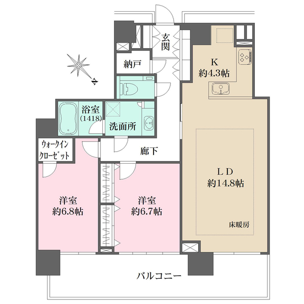 ザ・ヨコハマタワーズ　タワーウエストの間取図
