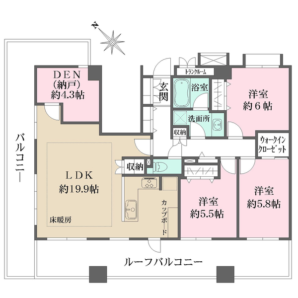 アールケープラザベイサイドヴュー横濱の間取図