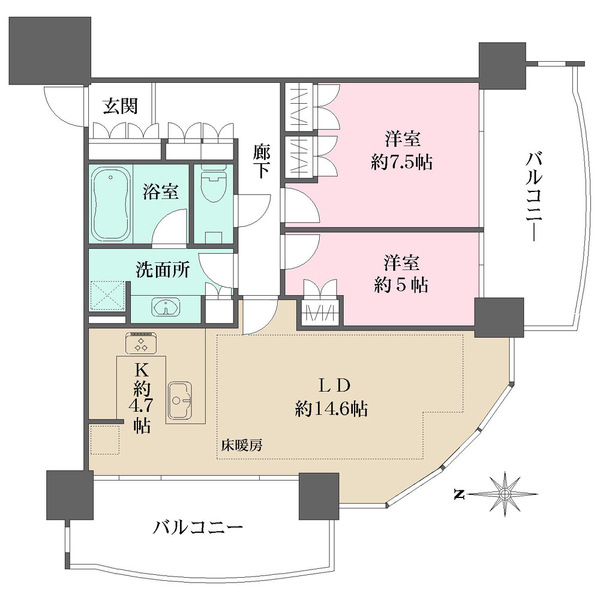 M.M.TOWERS　the　Eastの間取図