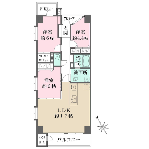 アールケープラザベイサイドヴュー横濱の間取図