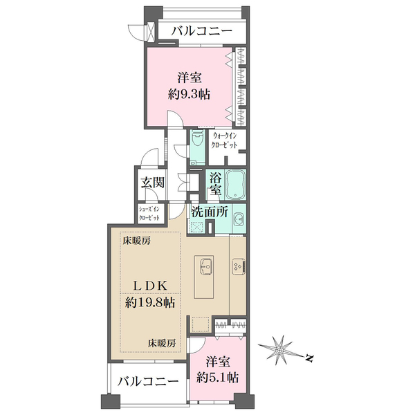 コルティーレ山手町フロントエステートの間取図