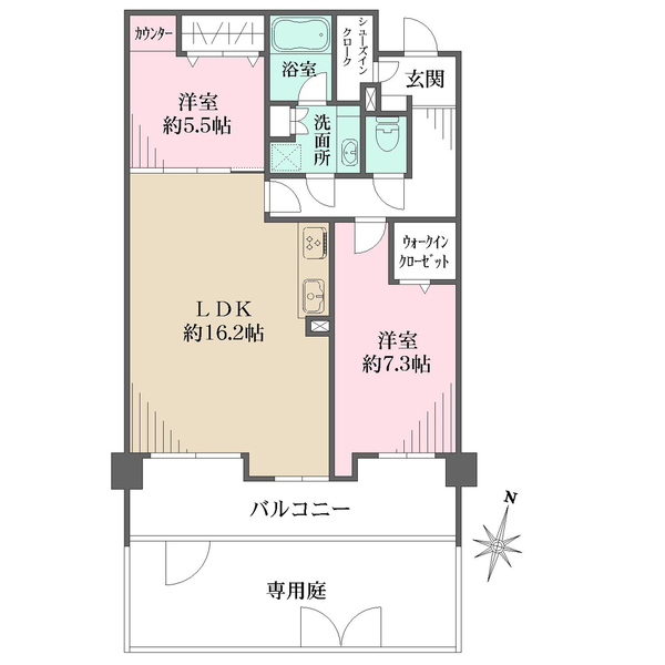 シャリエ横浜ベイグランデの間取図
