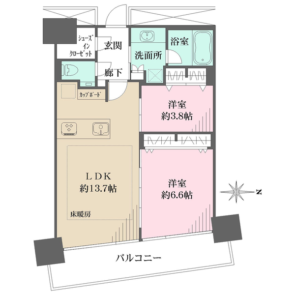 M.M.TOWERS FORESIS L棟の間取図