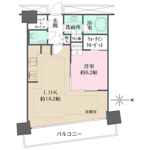 M.M.TOWERS FORESIS-R棟の間取図