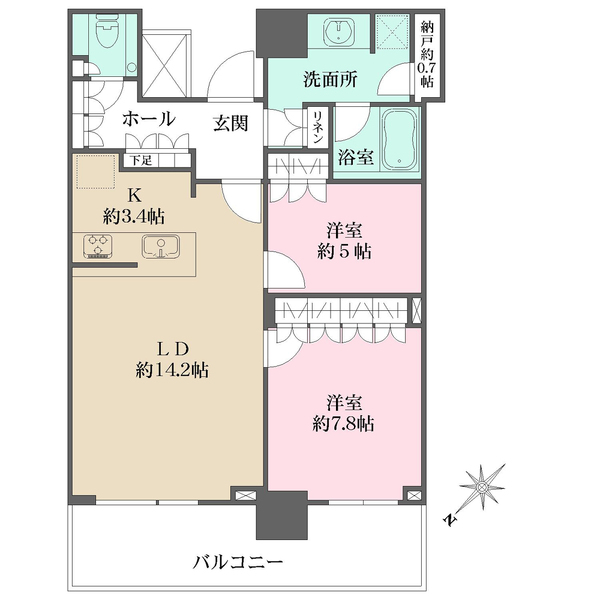 ザ・タワー横浜北仲の間取図