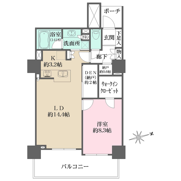 コットンハーバータワーズベイウエストの間取図