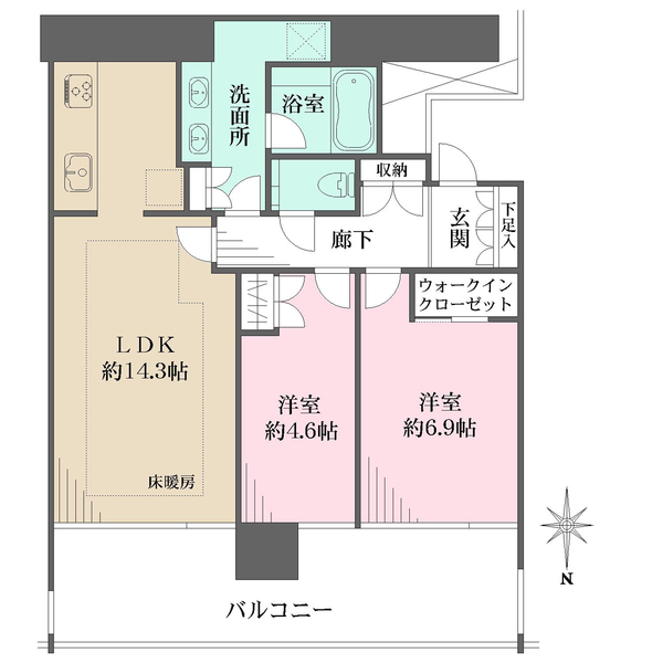 M.M.TOWERS　the　Westの間取図