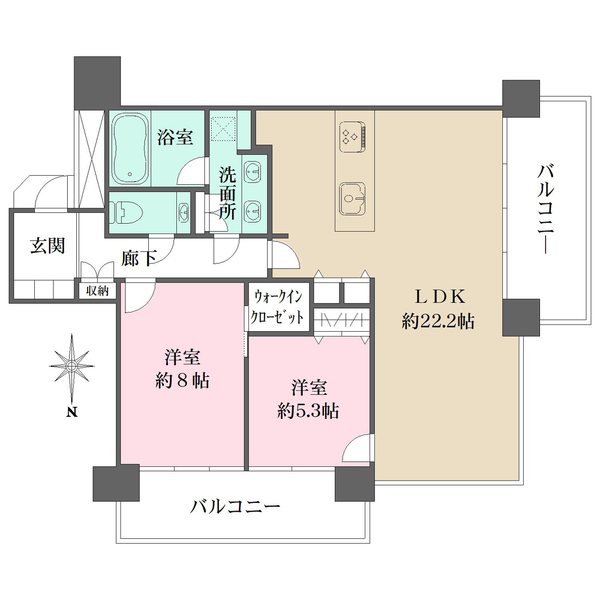 M.M.TOWERS　the　Eastの間取図