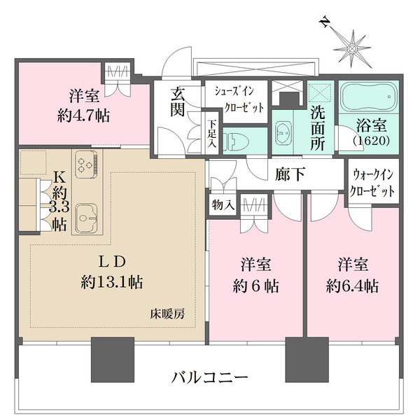 Brillia Grandeみなとみらい OCEAN＆PARKの間取図