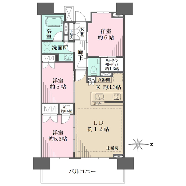 ザ・パークハウス浦和常盤の間取図