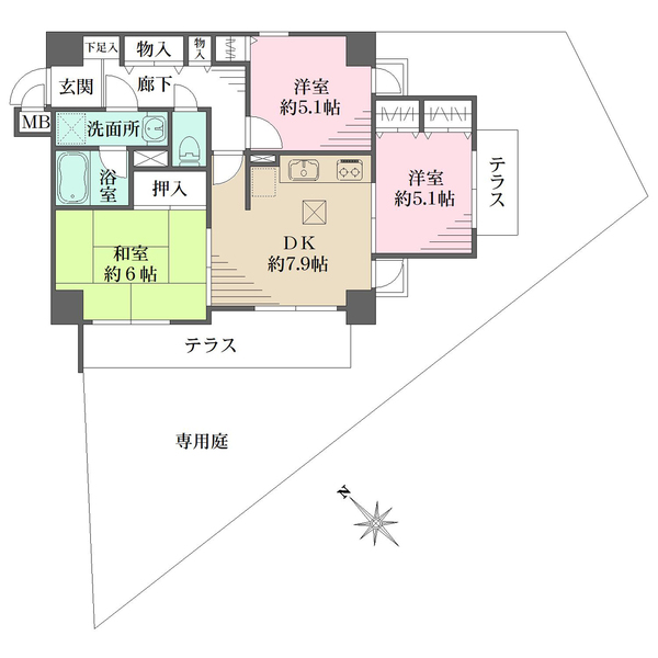 リコス元町の間取図