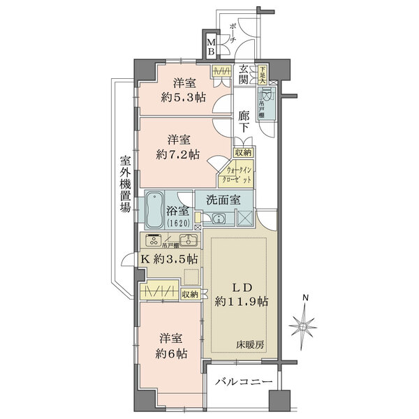大宮氷川参道パークハウスの間取図