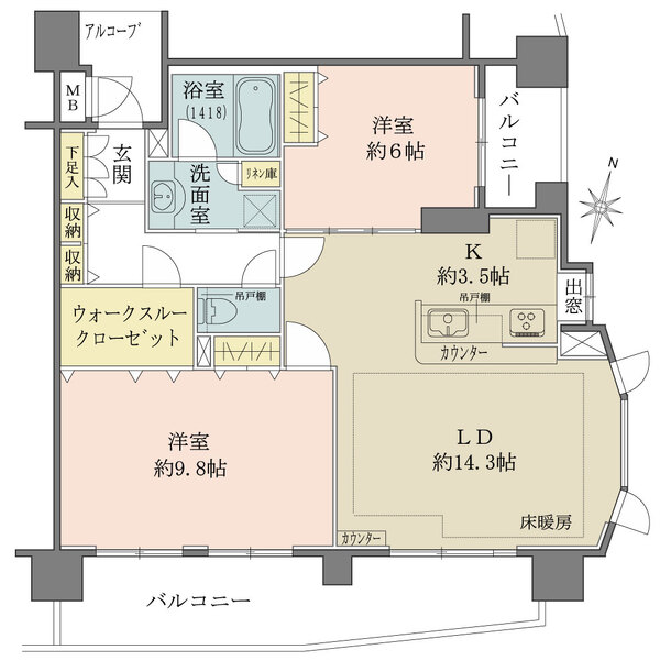 サニーグランド浦和岸町の間取図