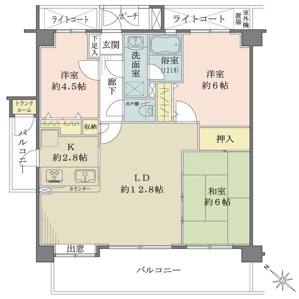 ヒューマンスクエア中浦和ガーデンヒルズの間取図