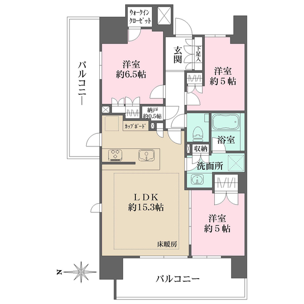 ザ・パークハウス浦和岸町の間取図