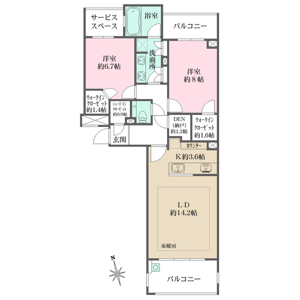 パークシティ浜田山の間取図