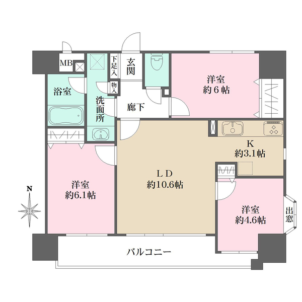藤和シティホームズ高円寺の間取図
